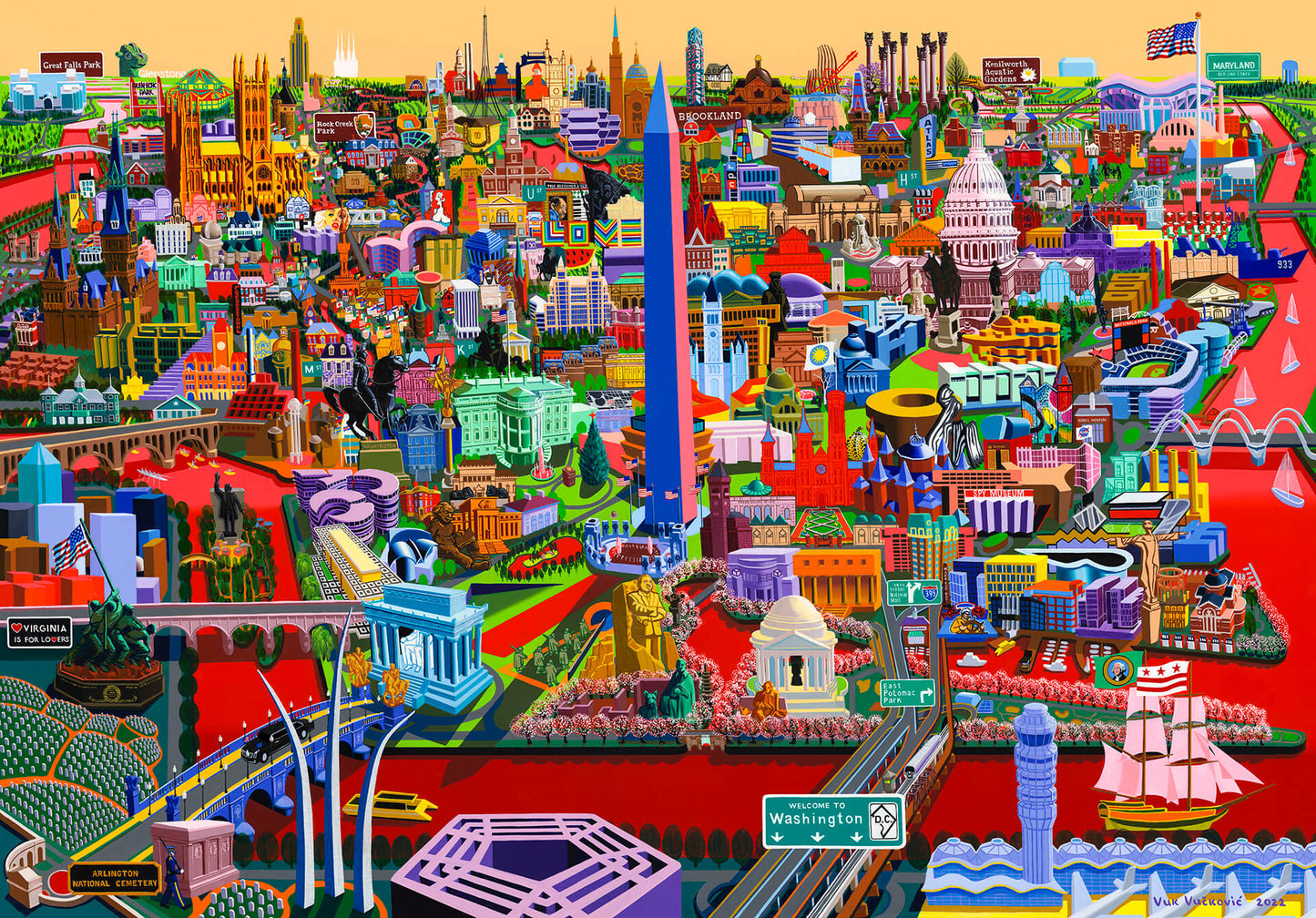 Washington - Exciting Cities by the artist Vuk Vuckovic